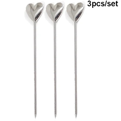 TwillBar Essentials | Stainless Steel Fruit & Olive Picks for Cocktails