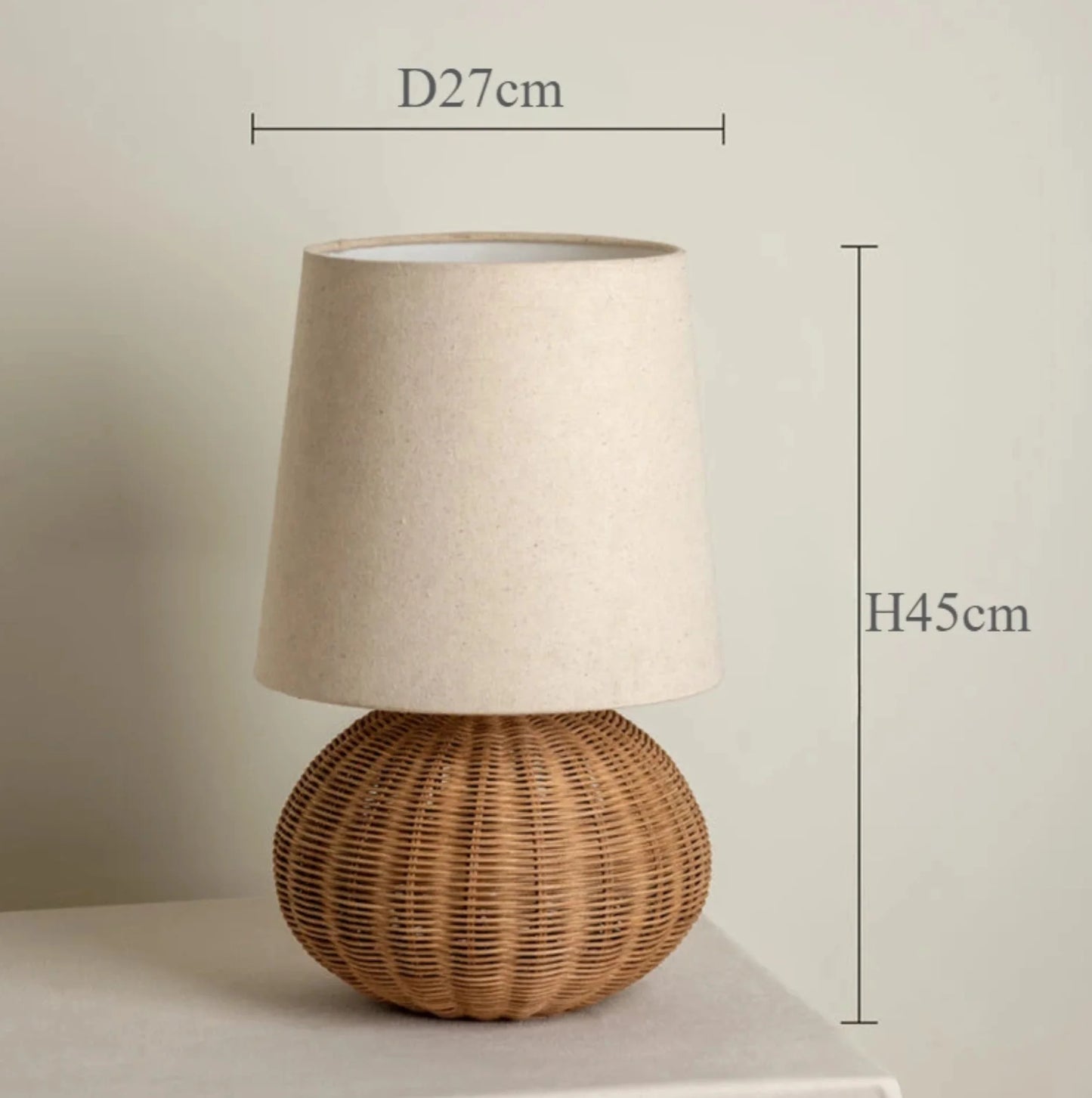 Table lamp with dimensions