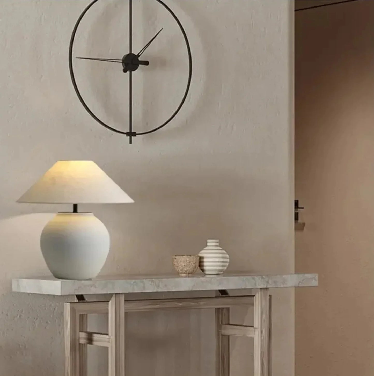 Natalia White Table Lamp
