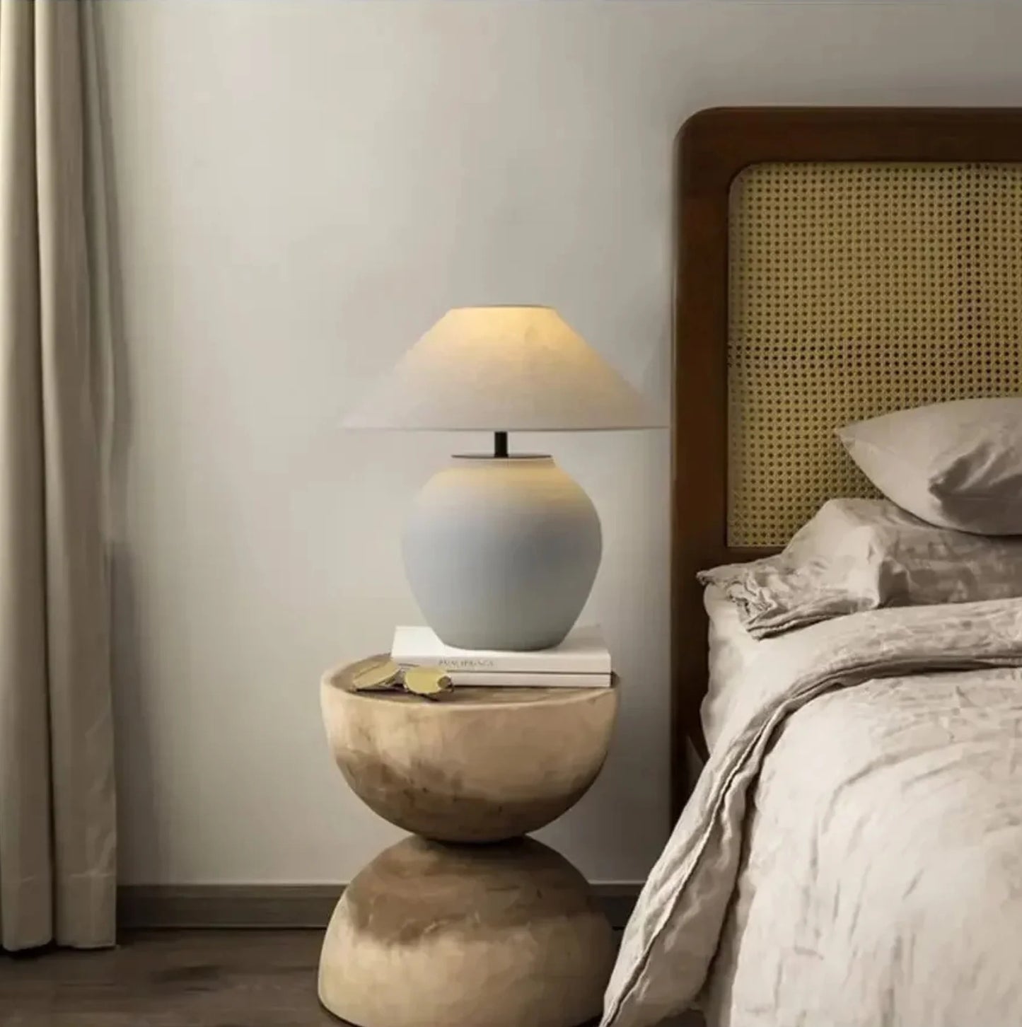 Natalia White Table Lamp