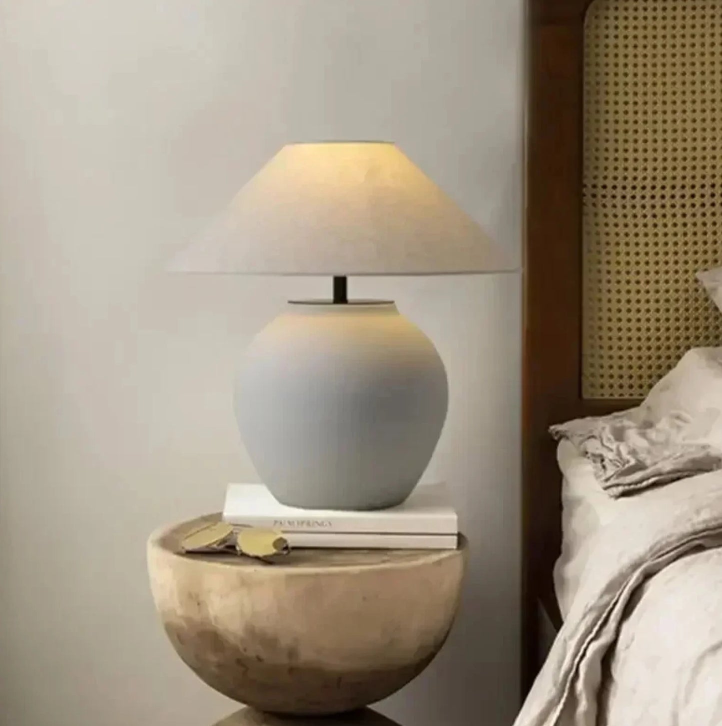 Natalia White Table Lamp