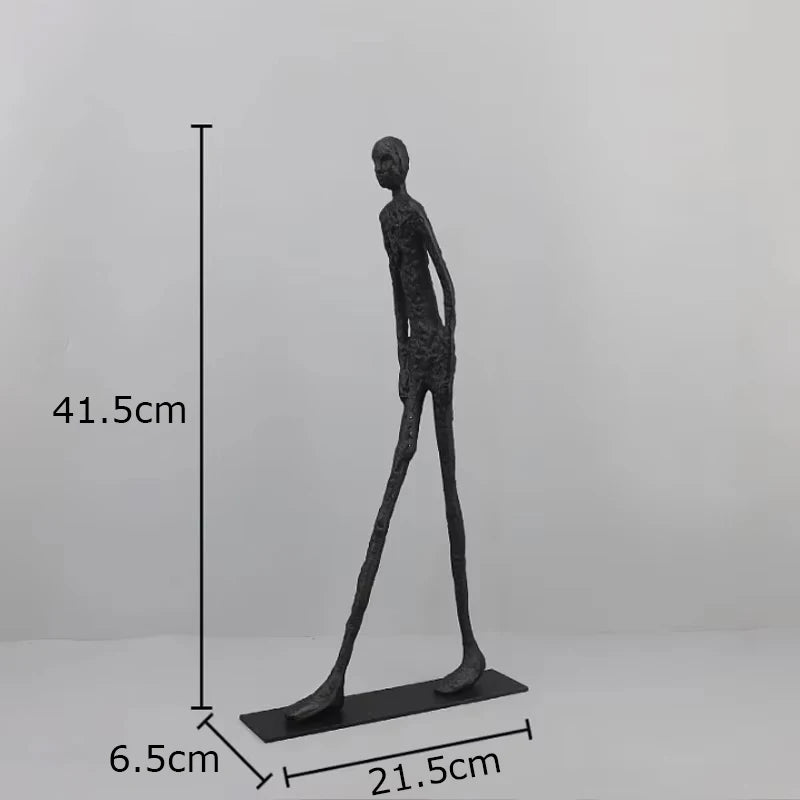 Escultura de acróbata de hierro fundido Grace in Motion para interiores modernos