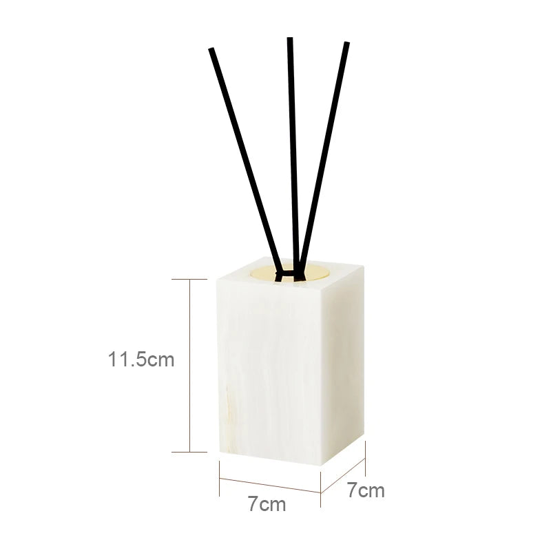 SereneStone Collection Natural White Onyx Marble Bathroom Set items with Gold and Silver Accents