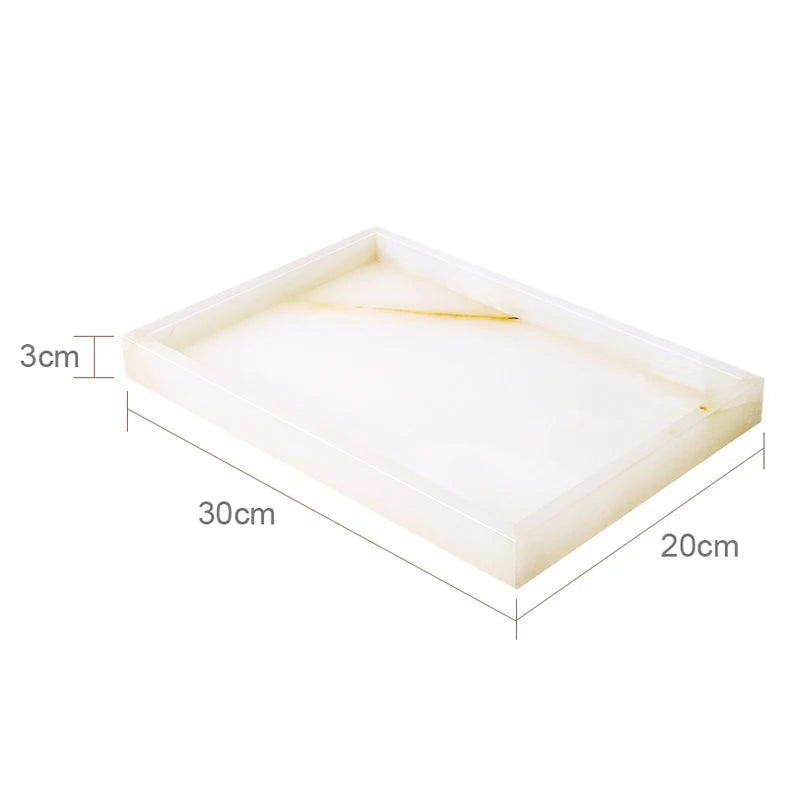 SereneStone Collection Natural White Onyx Marble Bathroom Set items with Gold and Silver Accents