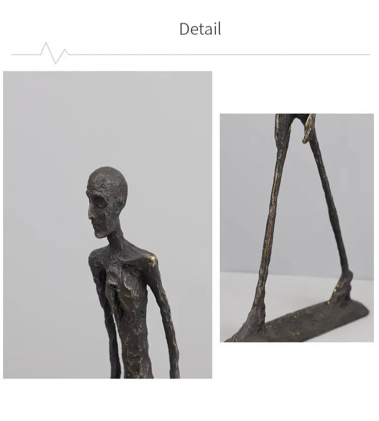 Escultura de acróbata de hierro fundido Grace in Motion para interiores modernos