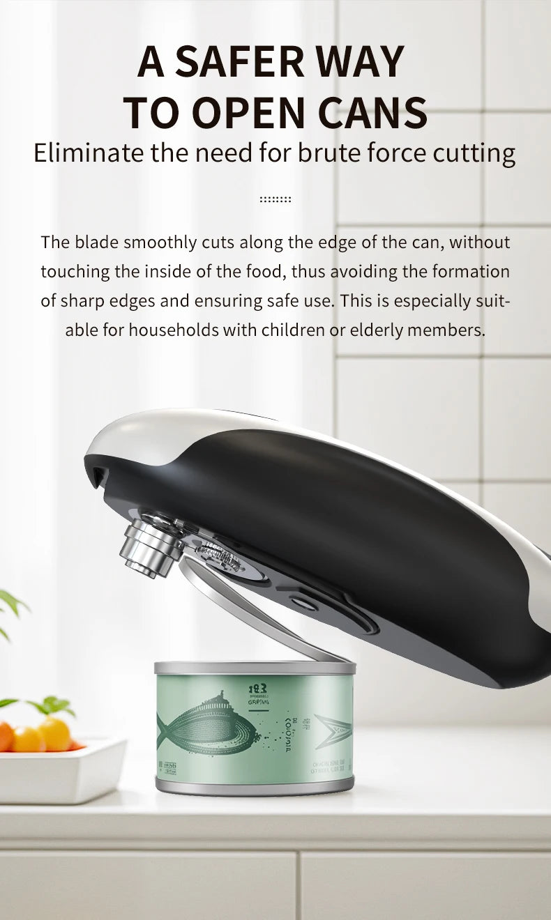 Effortless Edge Automatic Can Opener with USB Charging