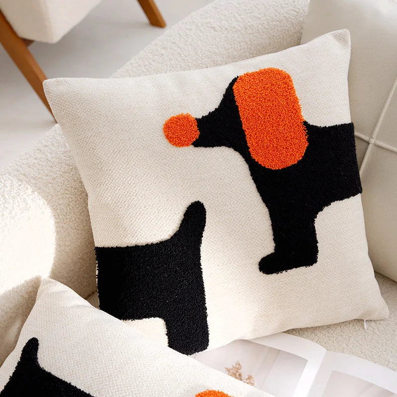 ScandiSnug Cute Embroidered Animal Cushion Cover