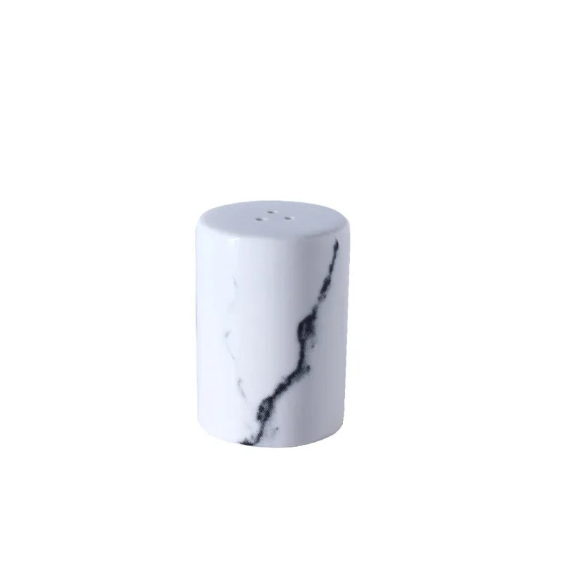 Nordic Marble Effect Stylish Ceramic Salt & Pepper Containers