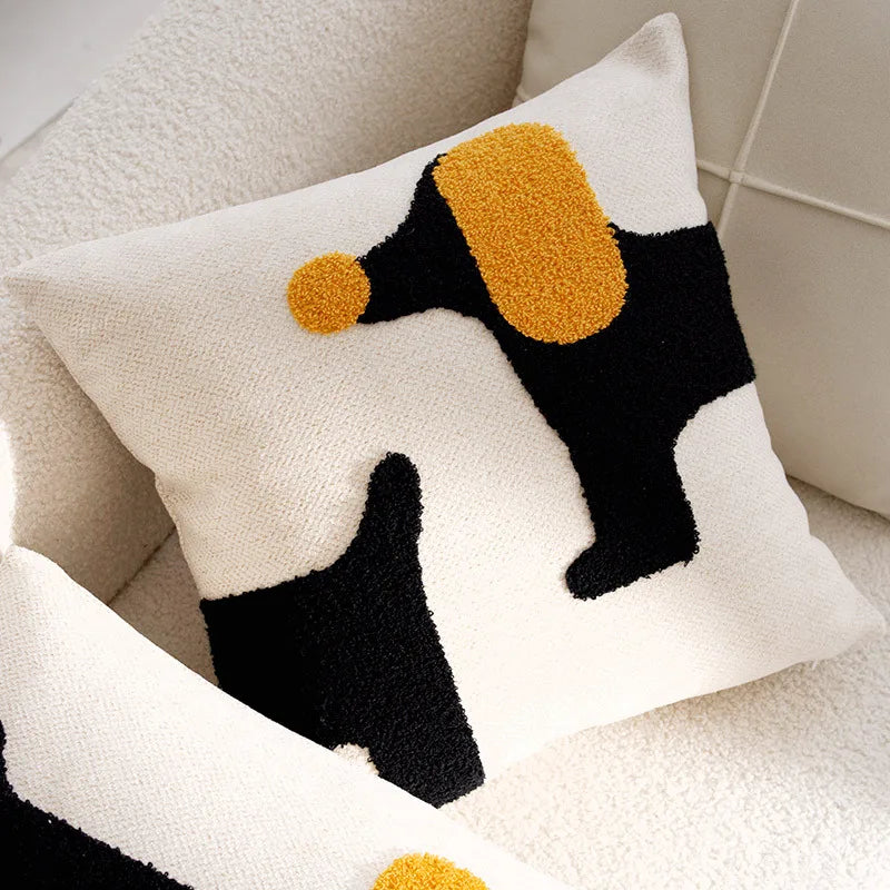 ScandiSnug Cute Embroidered Animal Cushion Cover