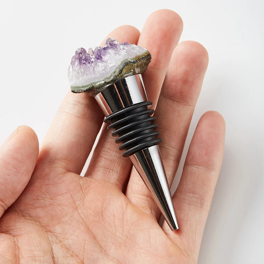 The Gem Stopper Irregular Quartz Crystal Wine Cork for Bars & Gifts