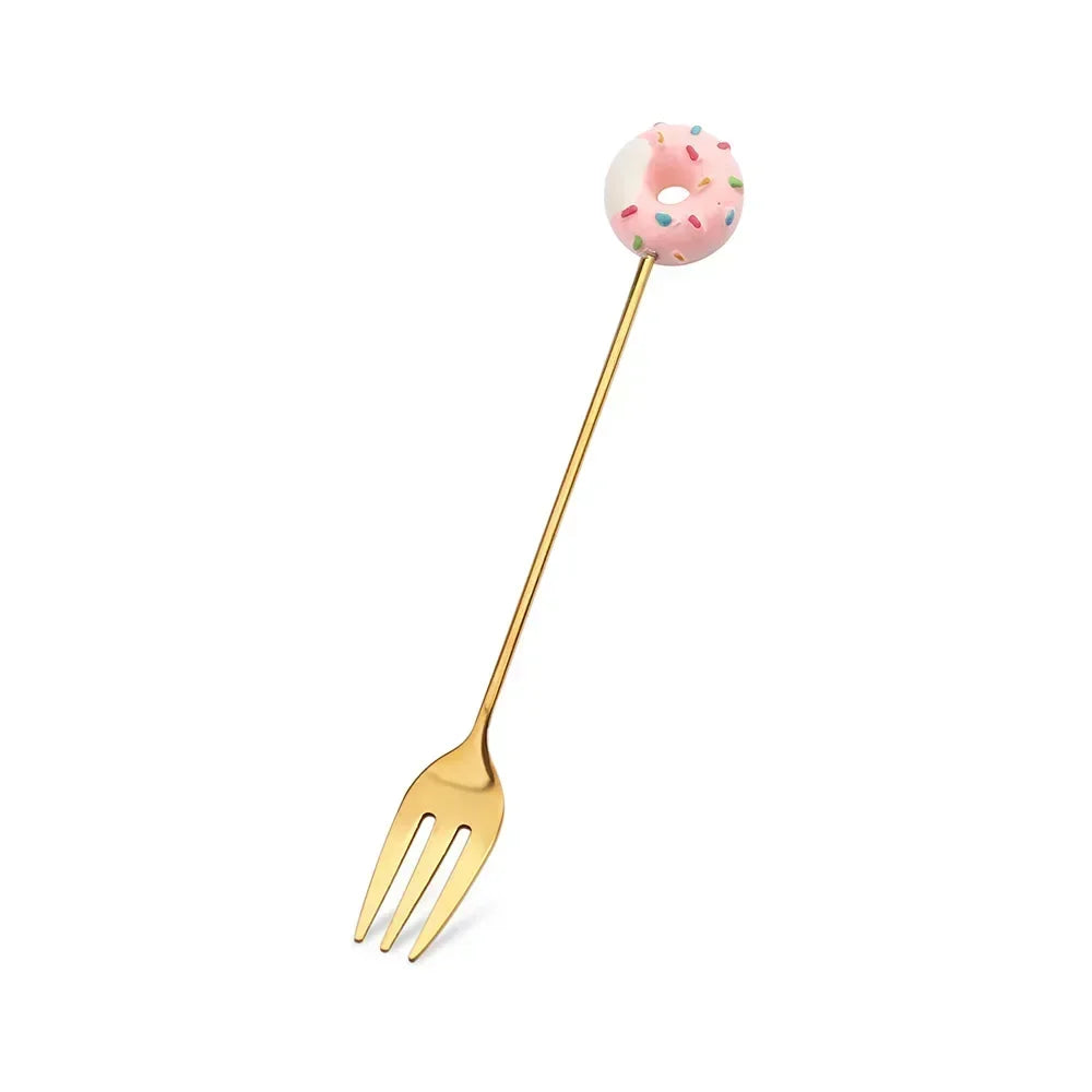 Artisan Sweet Treat Spoons Rainbow Dessert Fork & Spoon Gift Set