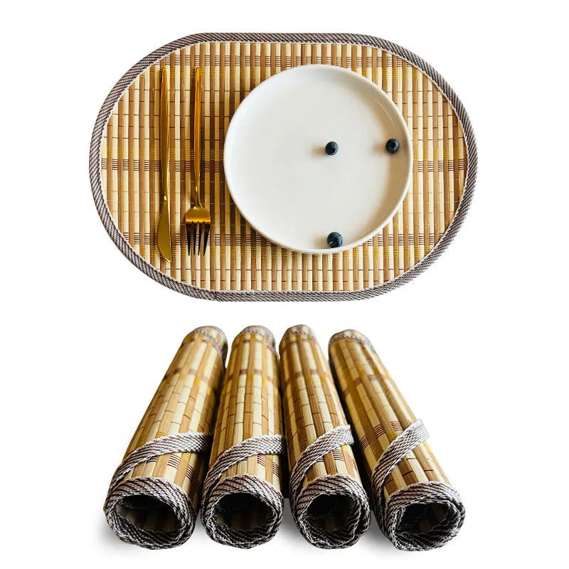 ScandiMat Heat-Resistant Bamboo Table Placemat for Home & Parties
