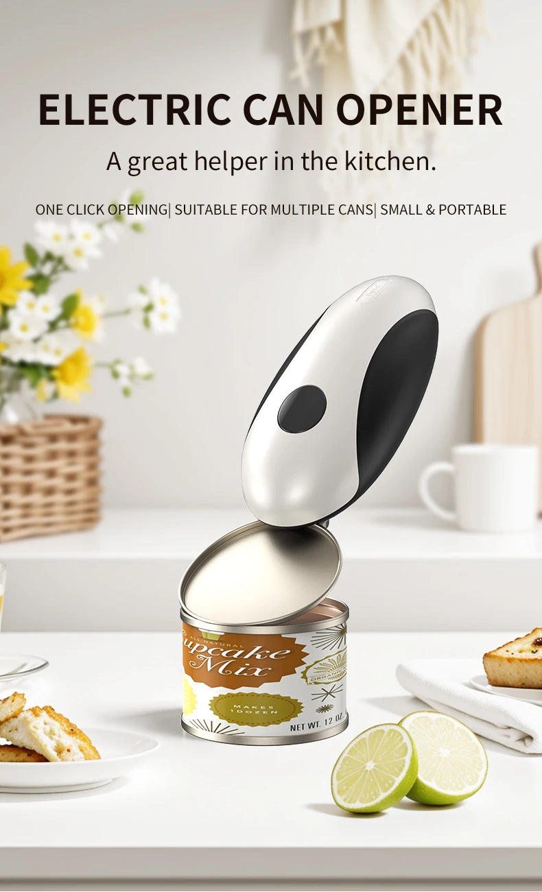 Effortless Edge Automatic Can Opener with USB Charging