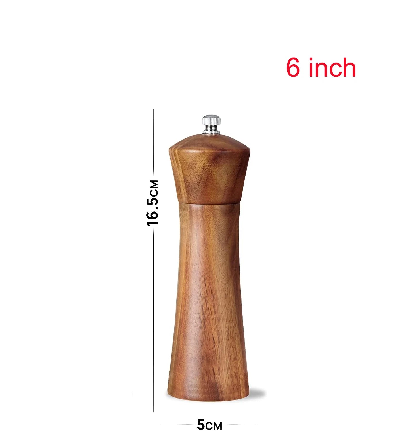 AcaciaSpice Adjustable Wooden Salt & Pepper Mill
