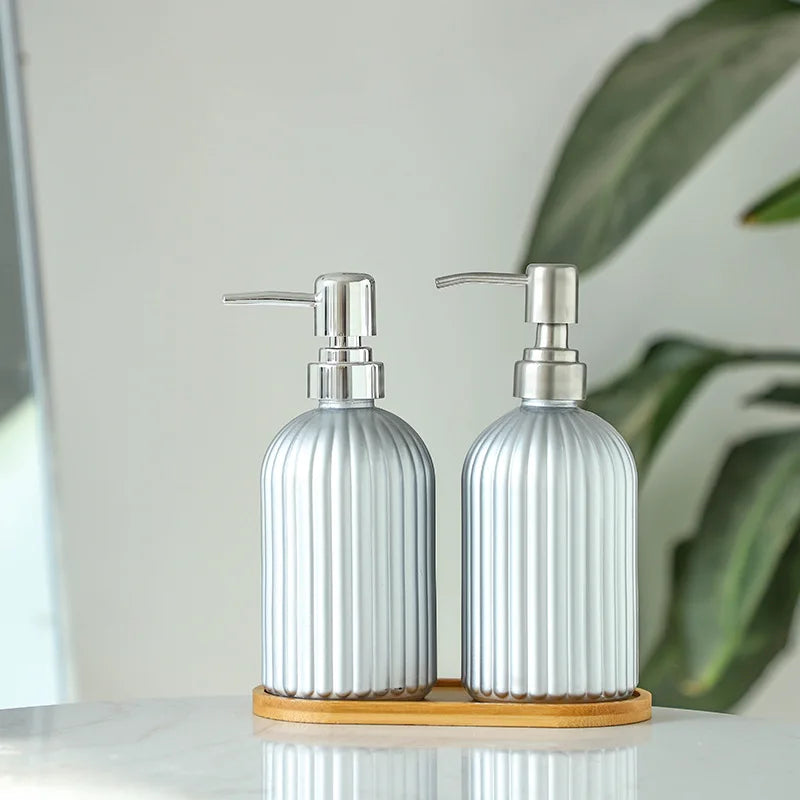 CrystalPour Luxury Glass Soap & Lotion Dispenser