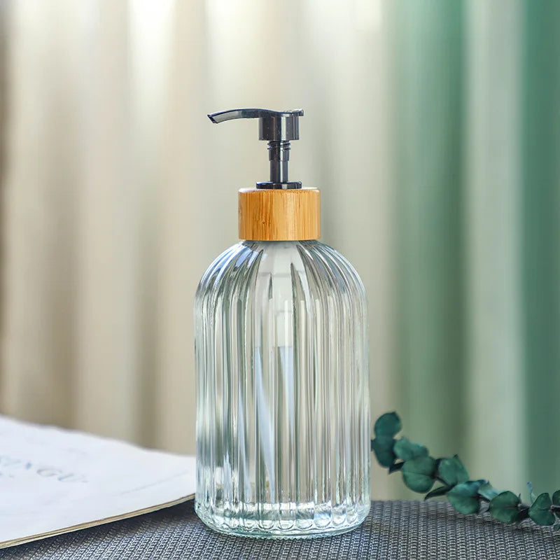 CrystalPour Luxury Glass Soap & Lotion Dispenser