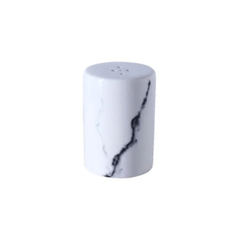 Nordic Marble Effect Stylish Ceramic Salt & Pepper Containers