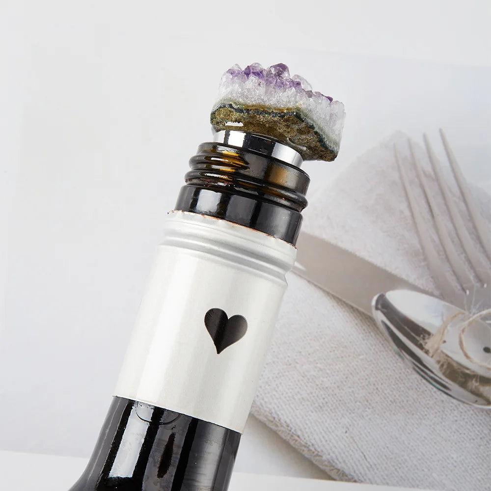 The Gem Stopper Irregular Quartz Crystal Wine Cork for Bars & Gifts