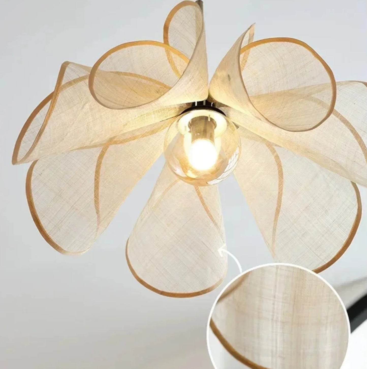 Linen pendant light