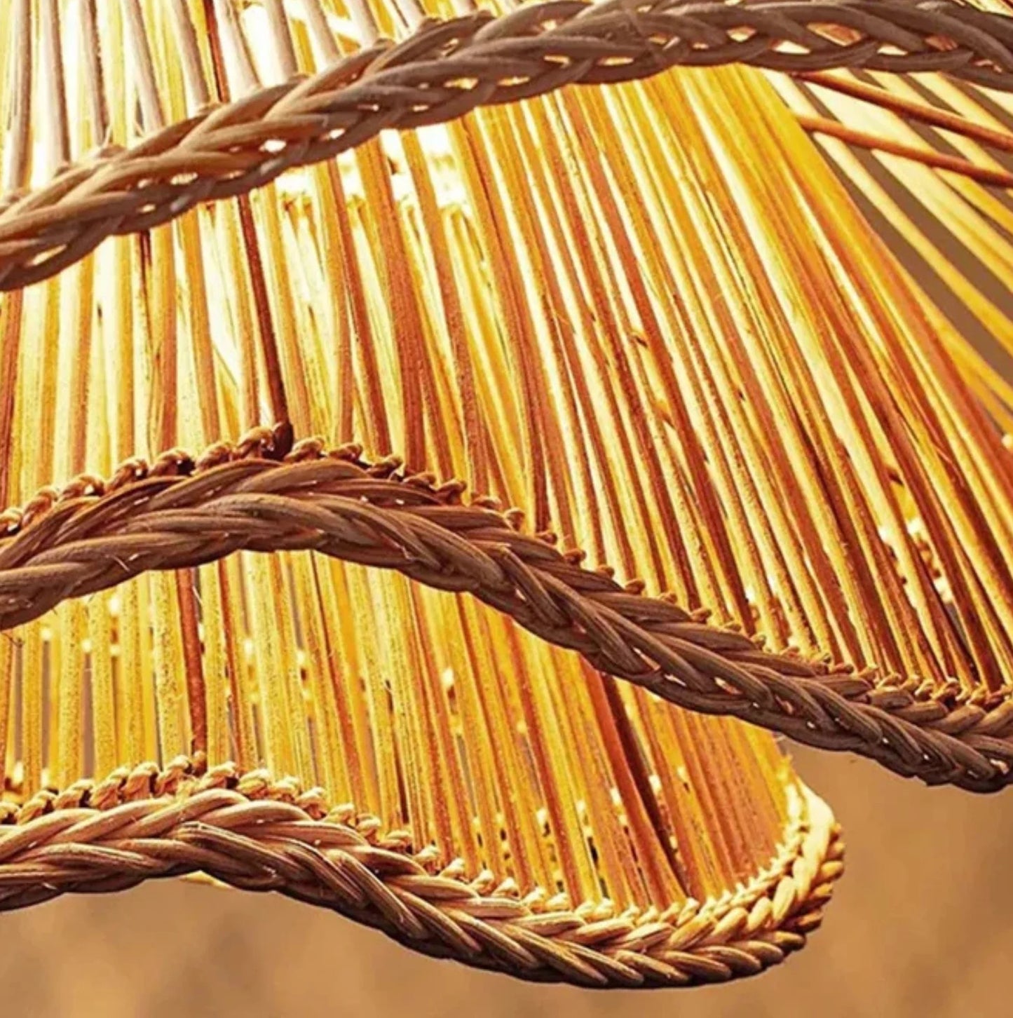 Close up of rattan material