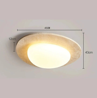 Flush travertine light large