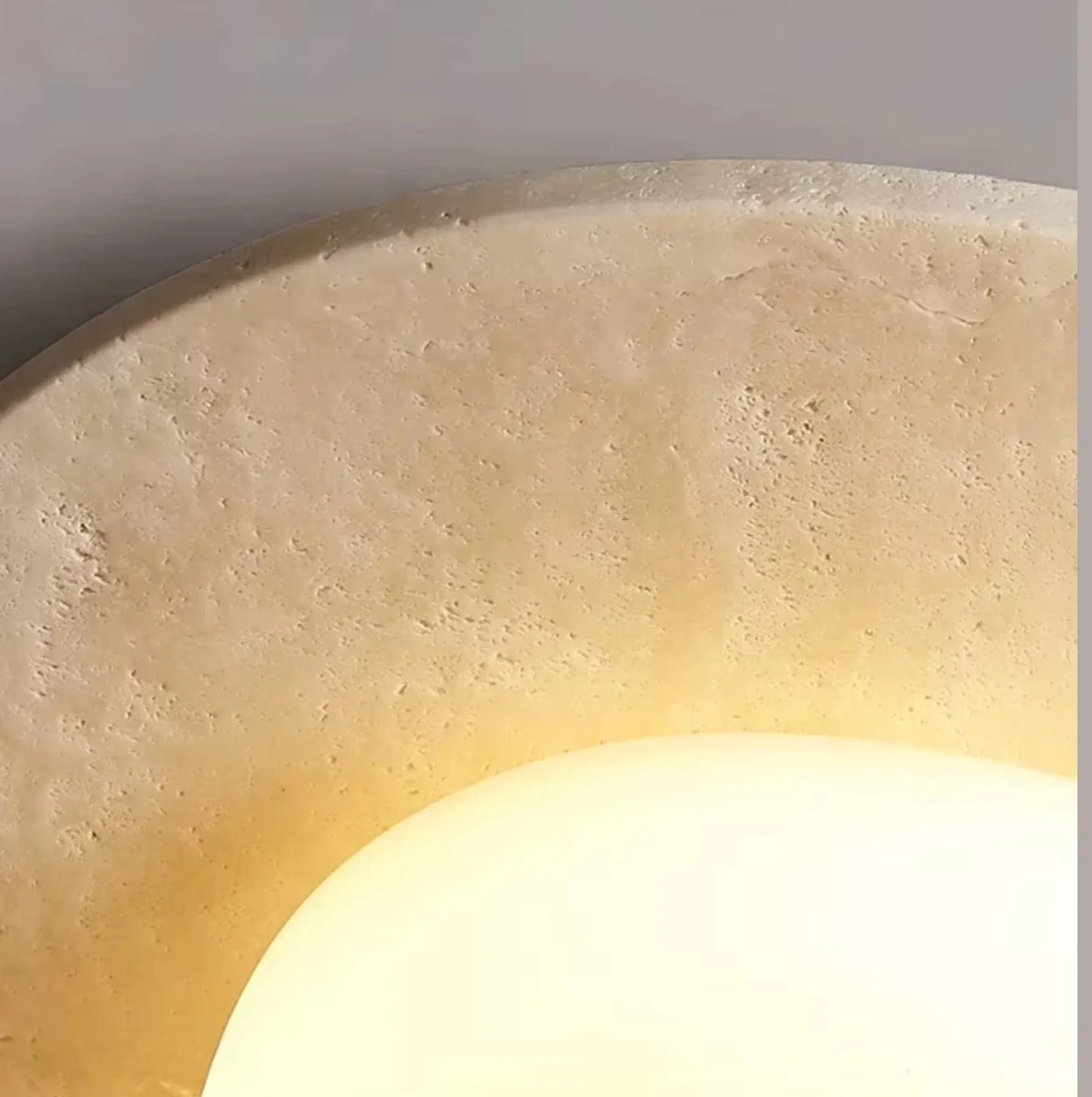 Travertine ceiling lamp