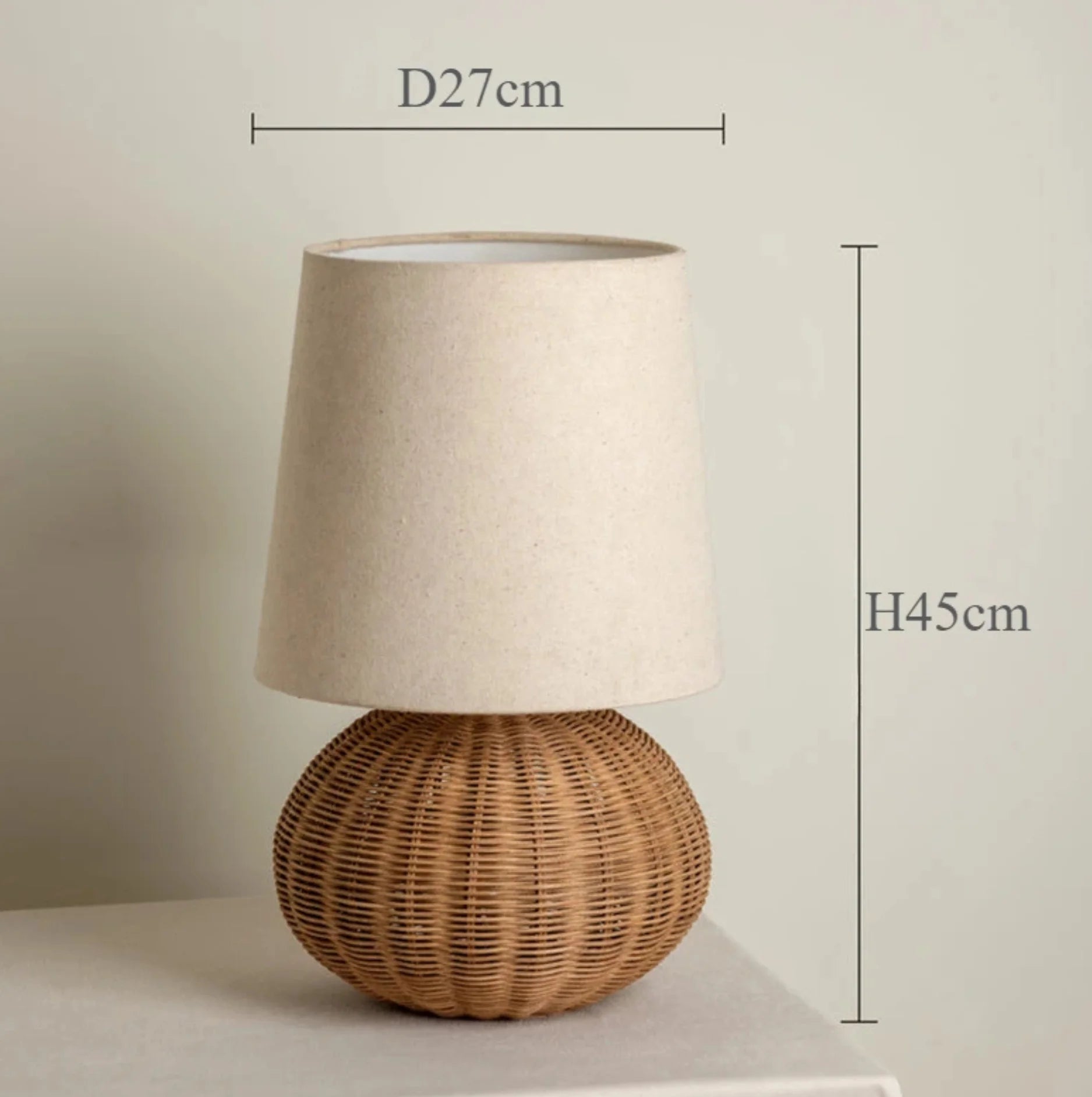 Table lamp with dimensions
