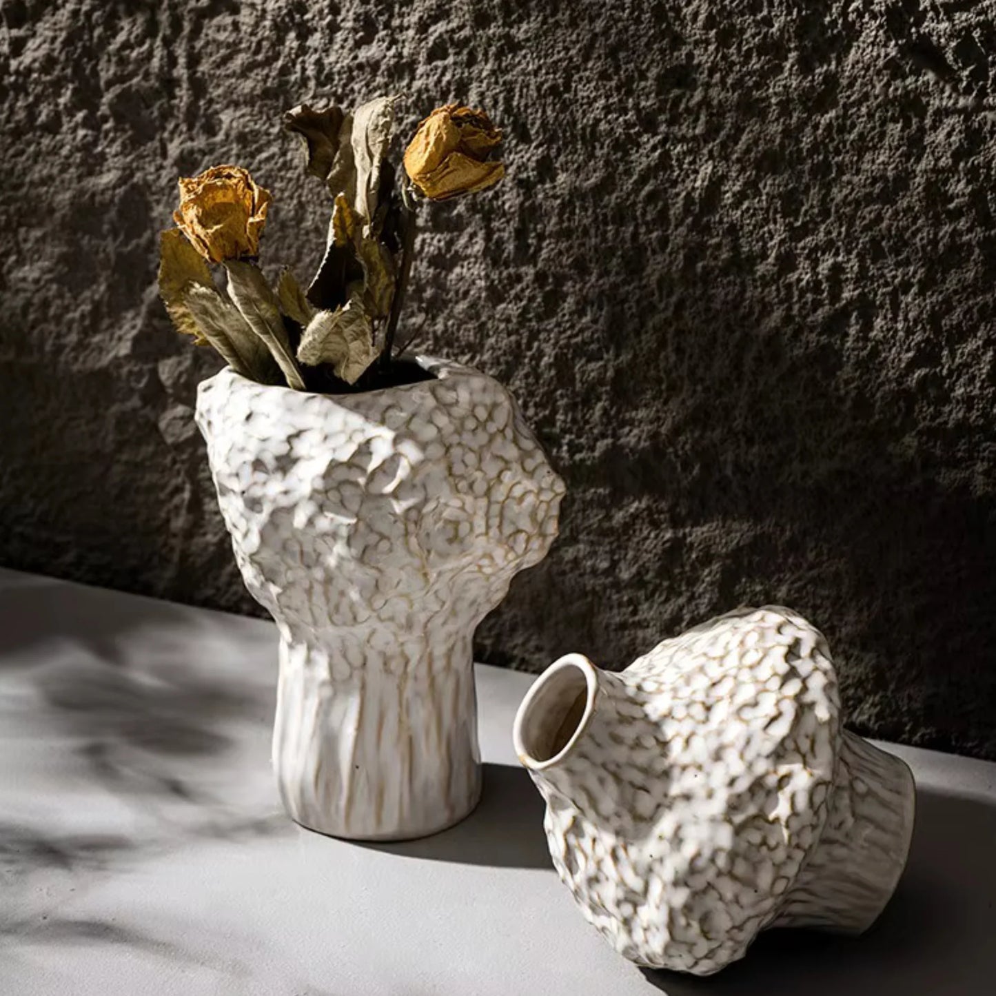 Textured vases