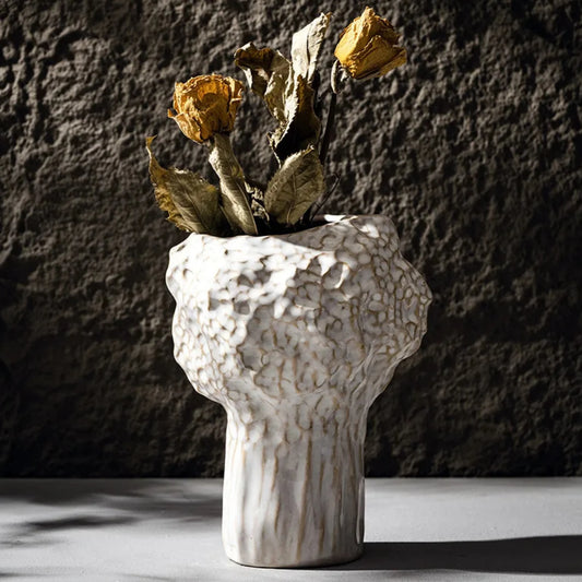 Stylish textured vase