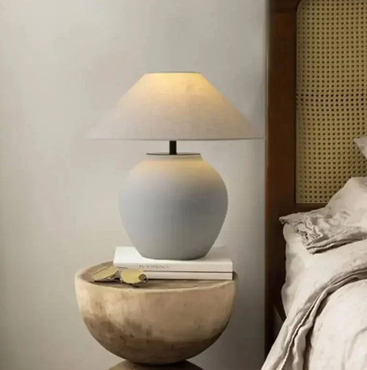 Natalia White Table Lamp