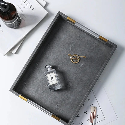 Atelier Nord Faux Shagreen Leather Tray