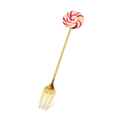 Artisan Sweet Treat Spoons Rainbow Dessert Fork & Spoon Gift Set