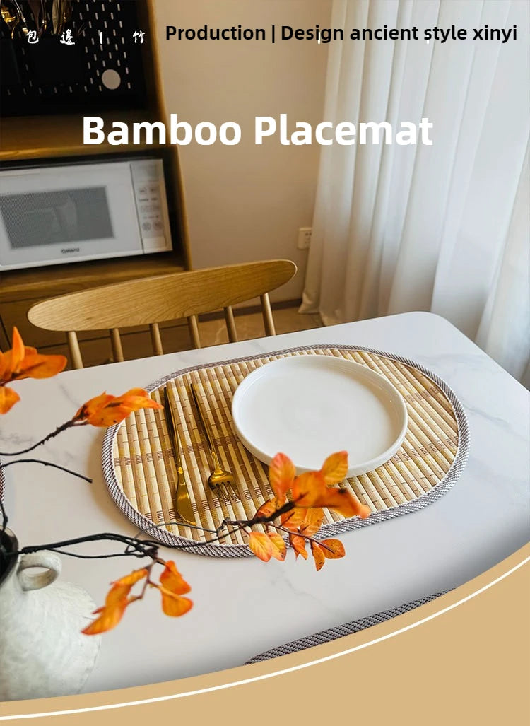 ScandiMat Heat-Resistant Bamboo Table Placemat for Home & Parties