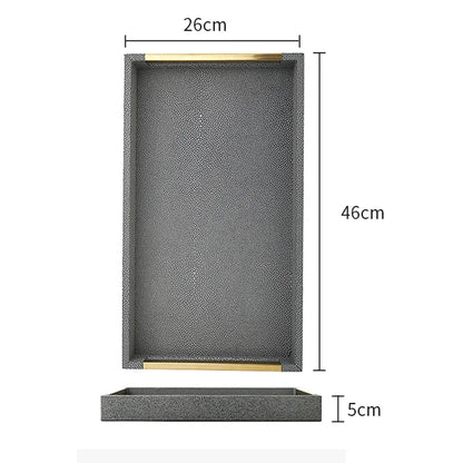 Atelier Nord Faux Shagreen Leather Tray