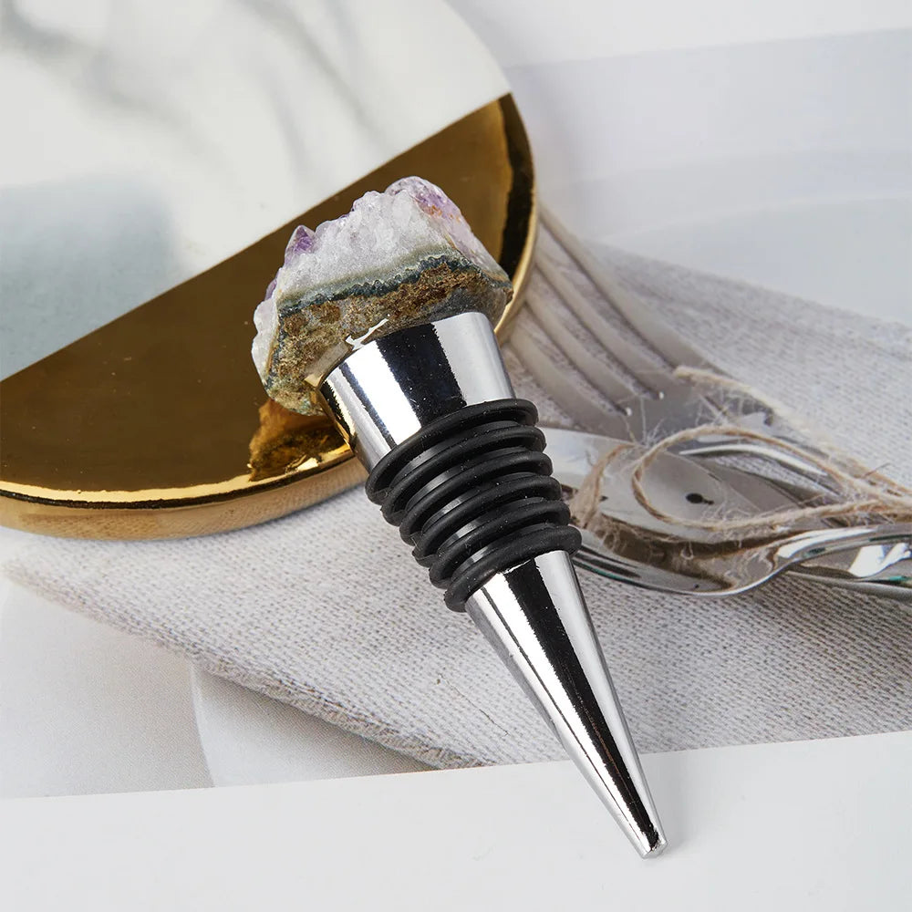 The Gem Stopper Irregular Quartz Crystal Wine Cork for Bars & Gifts