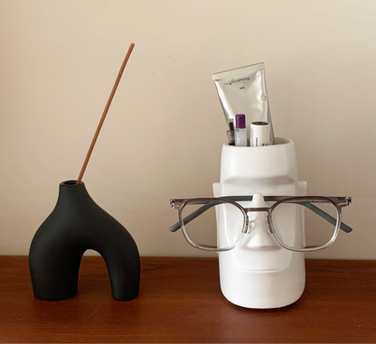 MoaiMate  Multi-Use Desk Sculpture for Stationery, Spectacles & Brushes