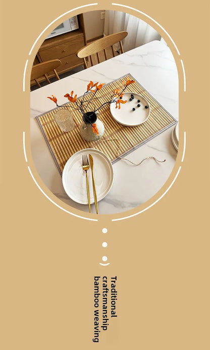 ScandiMat Heat-Resistant Bamboo Table Placemat for Home & Parties