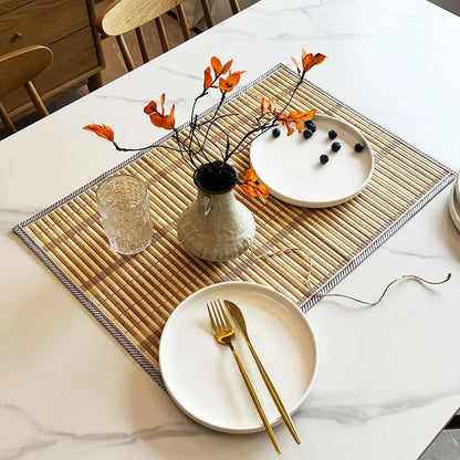 ScandiMat Heat-Resistant Bamboo Table Placemat for Home & Parties
