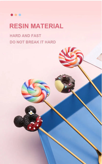 Artisan Sweet Treat Spoons Rainbow Dessert Fork & Spoon Gift Set