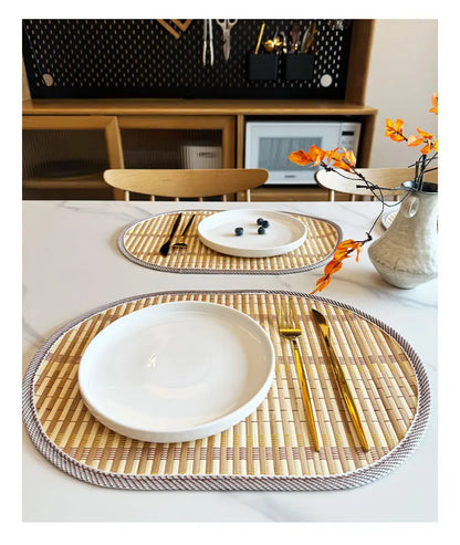 ScandiMat Heat-Resistant Bamboo Table Placemat for Home & Parties