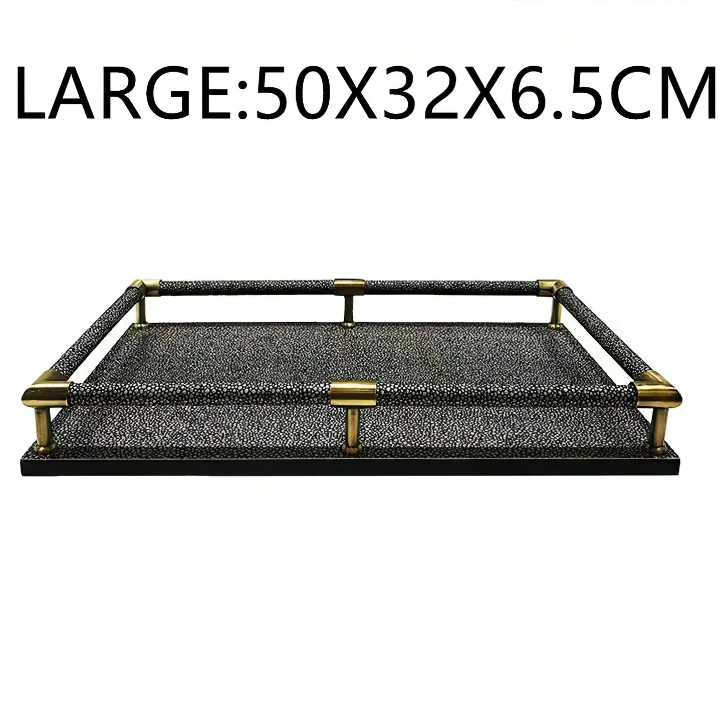 FjordForm  Nordic Leather Handle Tray for Serving  & Home Organisation