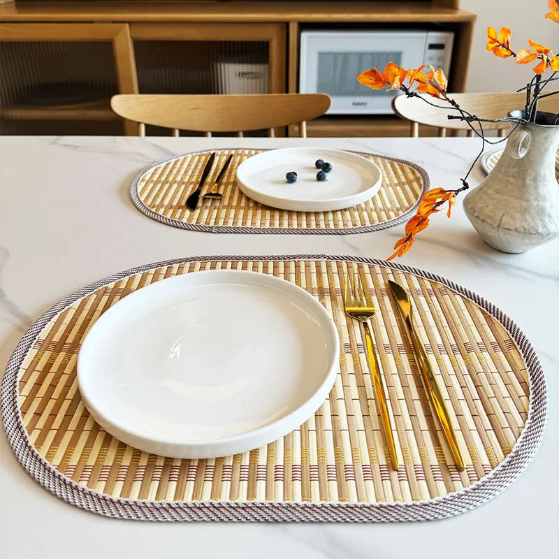 ScandiMat Heat-Resistant Bamboo Table Placemat for Home & Parties