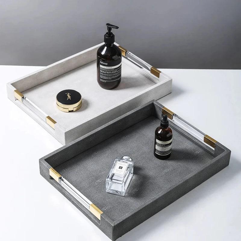 Atelier Nord Faux Shagreen Leather Tray