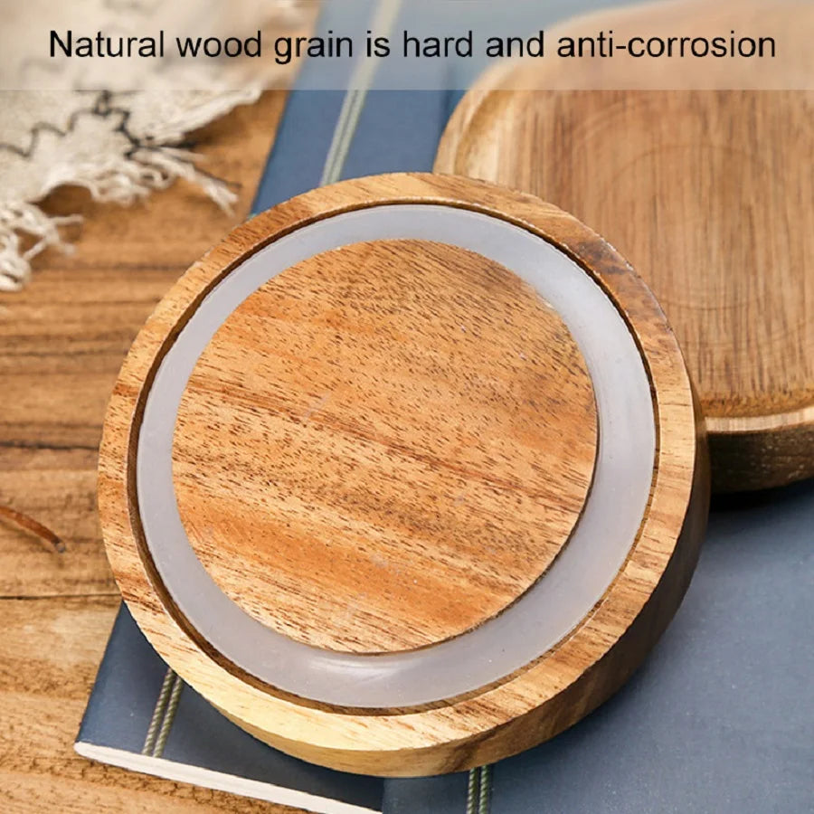 Glass Storage Jar with Airtight Wooden Lid
