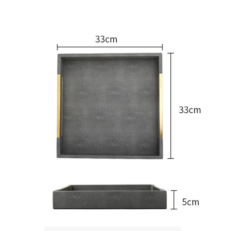 Atelier Nord Faux Shagreen Leather Tray