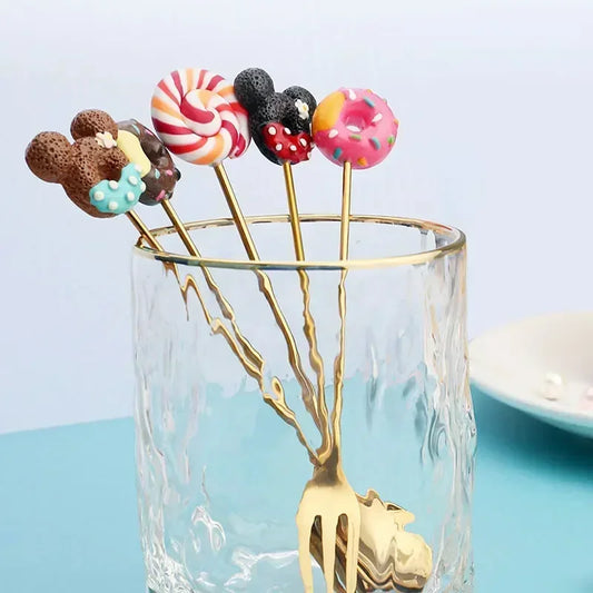 Artisan Sweet Treat Spoons Rainbow Dessert Fork & Spoon Gift Set