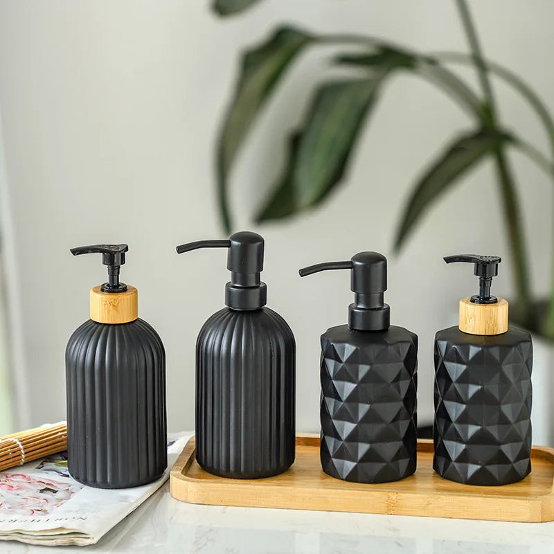 CrystalPour Luxury Glass Soap & Lotion Dispenser