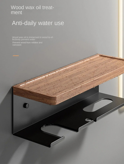 TidyTress  Wooden Hair Dryer & Styling Tool Organiser