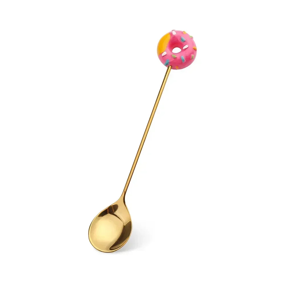 Artisan Sweet Treat Spoons Rainbow Dessert Fork & Spoon Gift Set