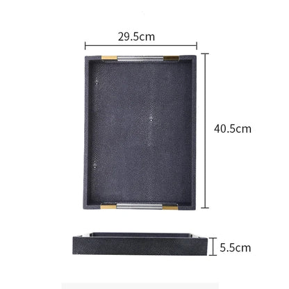 Atelier Nord Faux Shagreen Leather Tray